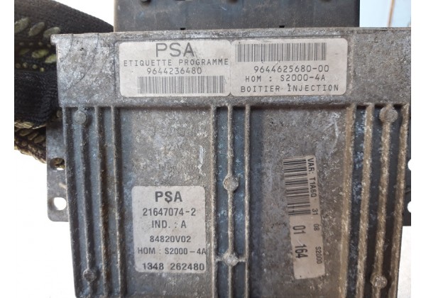 Блок управління двигуном (ЕБУ), комп'ютор, Peugeot 206, 1.4 8V, SAGEM, 9644625680, 9644236480 *